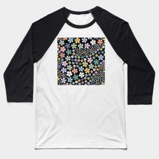 Mid Century Modern Flowers / Colorful Maximalist Floral Decor Baseball T-Shirt